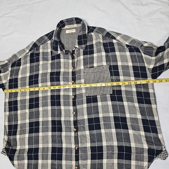 Anthropologie Pilcro The Bo Plaid Relaxed Top Blouse Shirt Size M/L - Picture 8 of 16